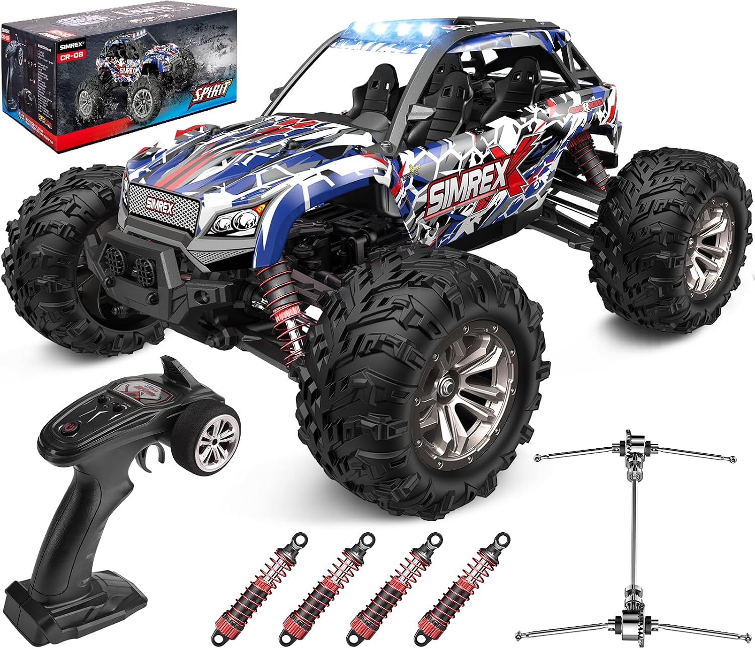 Rc Hobby Grade Monster Truck - سيارة تحكم عن بعد بمقياس 1/16،